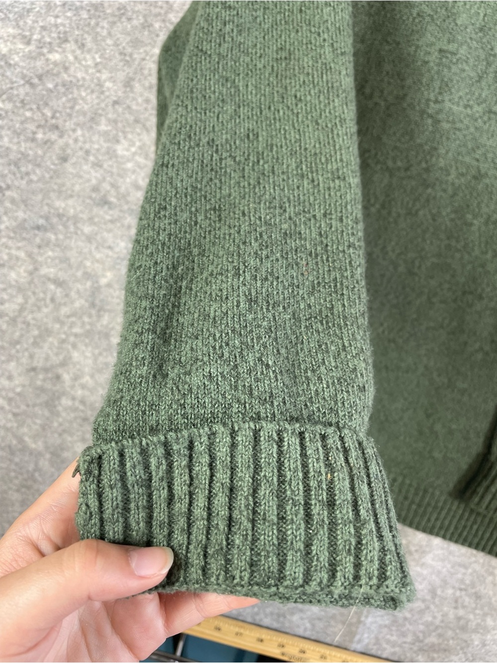 Vintage Arnold Palmer Wool Blend Golf Sweater Green Large V Neck Grandpa Core - Picture 13 of 14